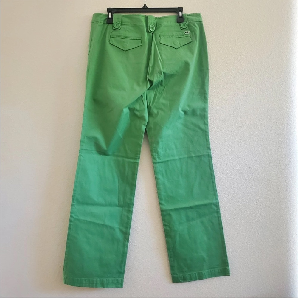 NWT Vineyard Vines Bright Green Women's Straight Leg Pants - Picture 2 of 7